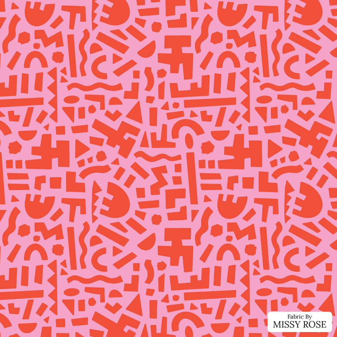 Kristina Forrest 235 - flat view of the print, zoom in for detail | Fabric by Missy Rose