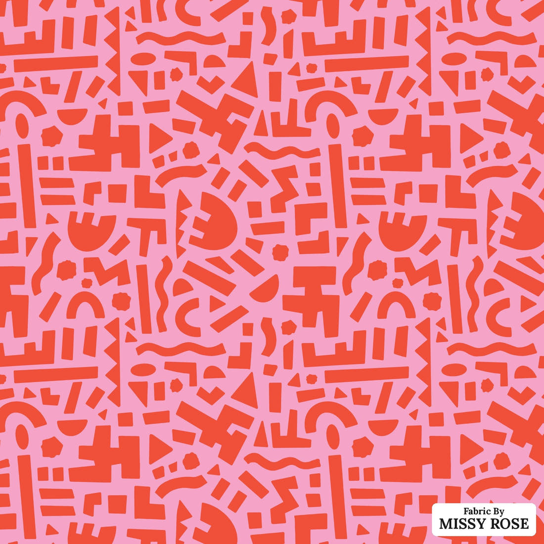 Kristina Forrest 235 - flat view of the print, zoom in for detail | Fabric by Missy Rose