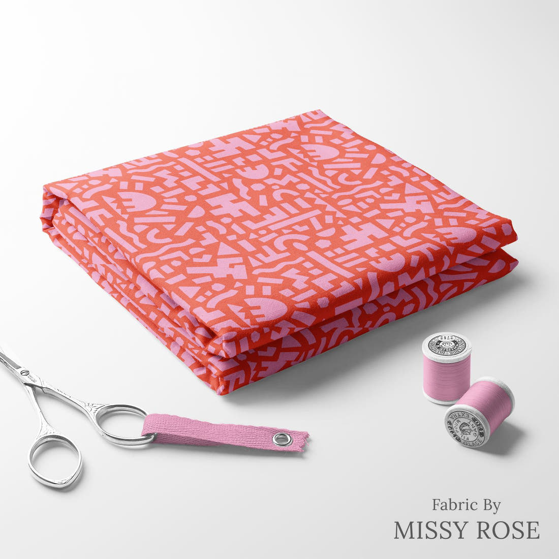 Kristina Forrest 236 folded fabric stack with matching thread - pre-order fabric Australia | Fabric by Missy Rose