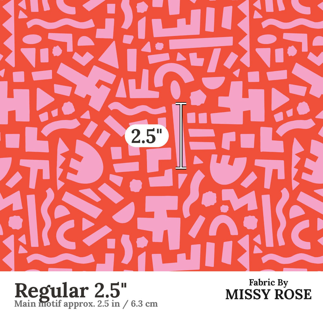 Kristina Forrest 236 Regular 2.5 inch print scale guide | Fabric by Missy Rose