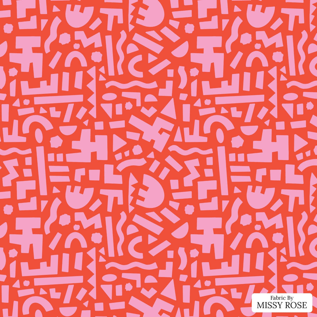 Kristina Forrest 236 - flat view of the print, zoom in for detail | Fabric by Missy Rose