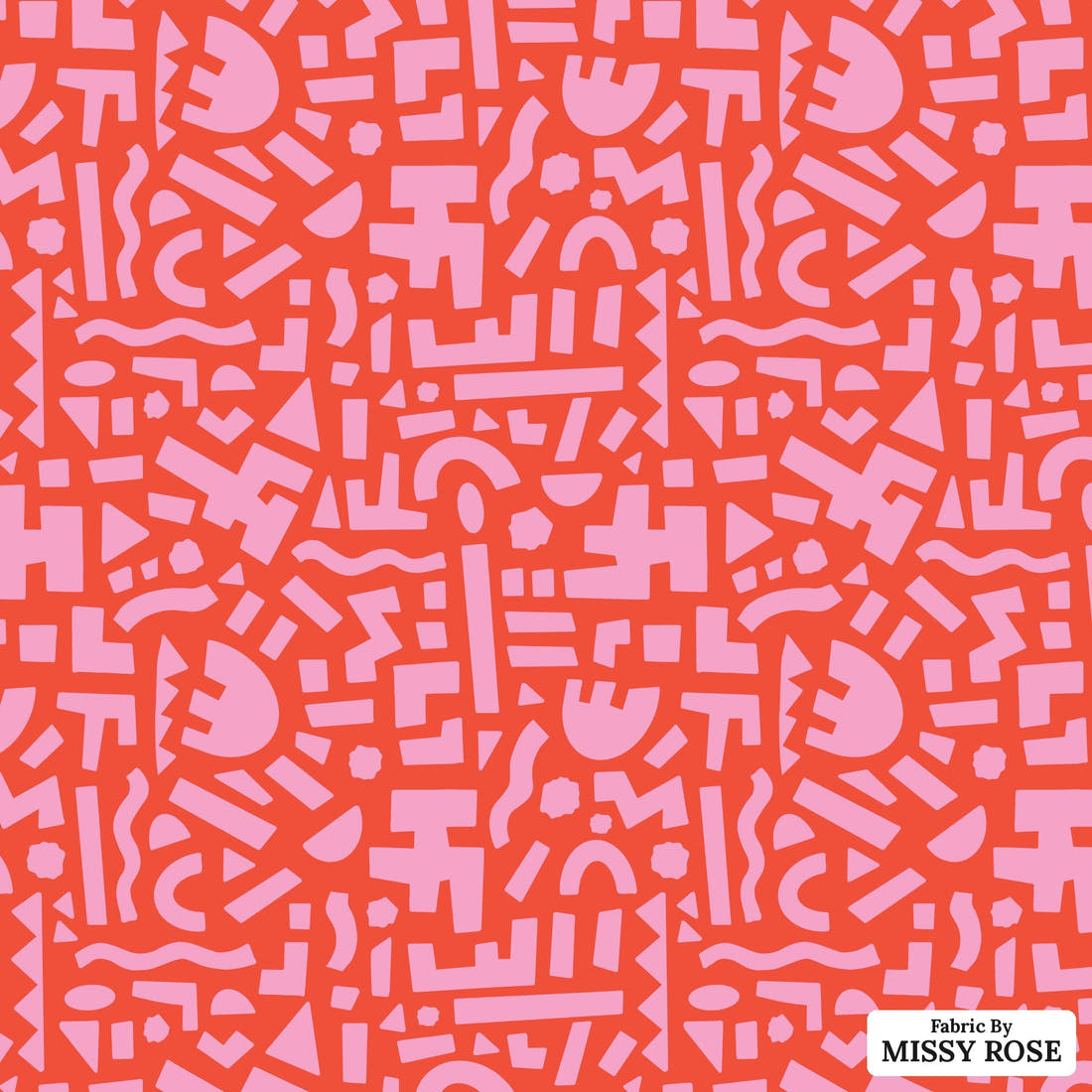 Kristina Forrest 236 - flat view of the print, zoom in for detail | Fabric by Missy Rose