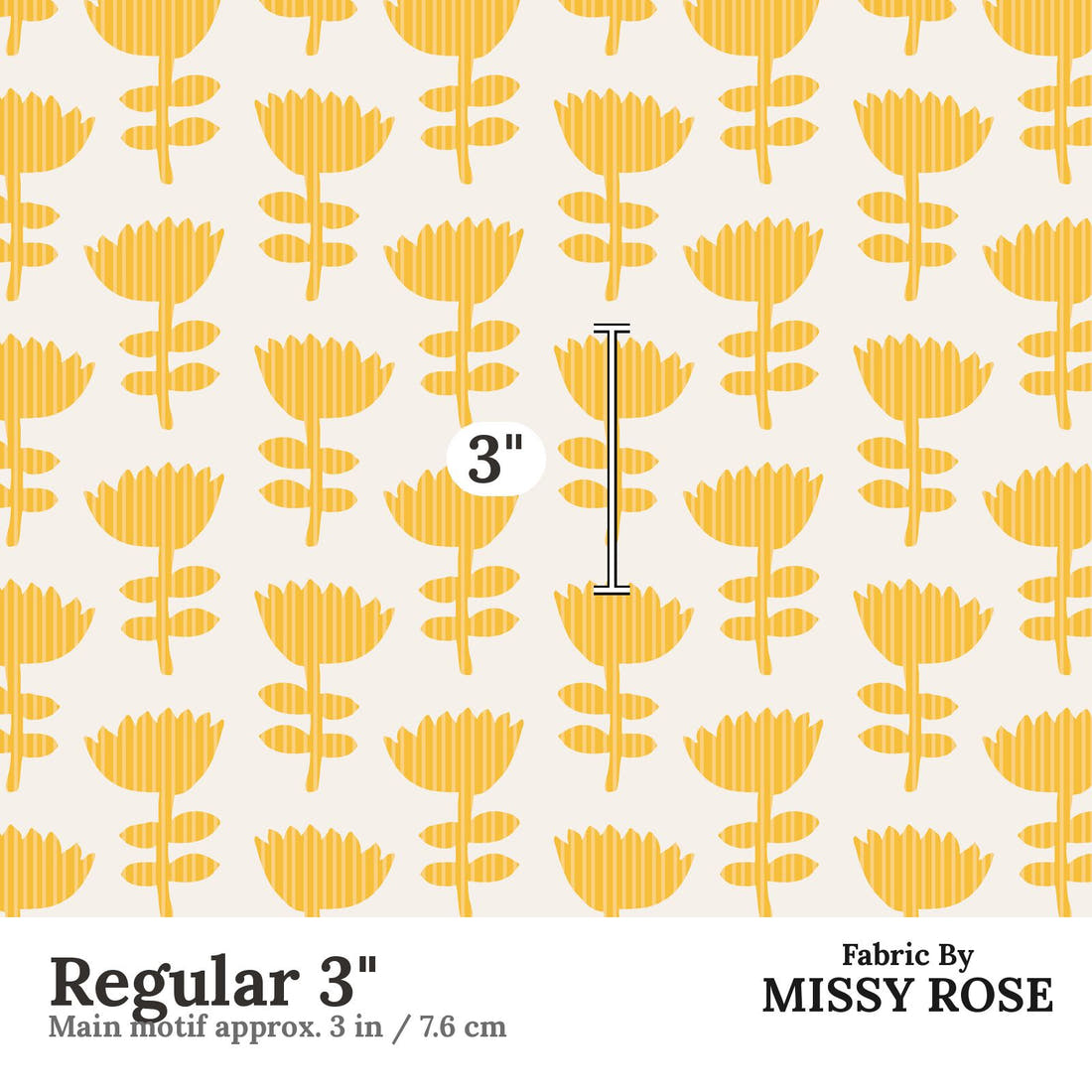 Kristina Forrest 238 Regular 3 inch print scale guide | Fabric by Missy Rose