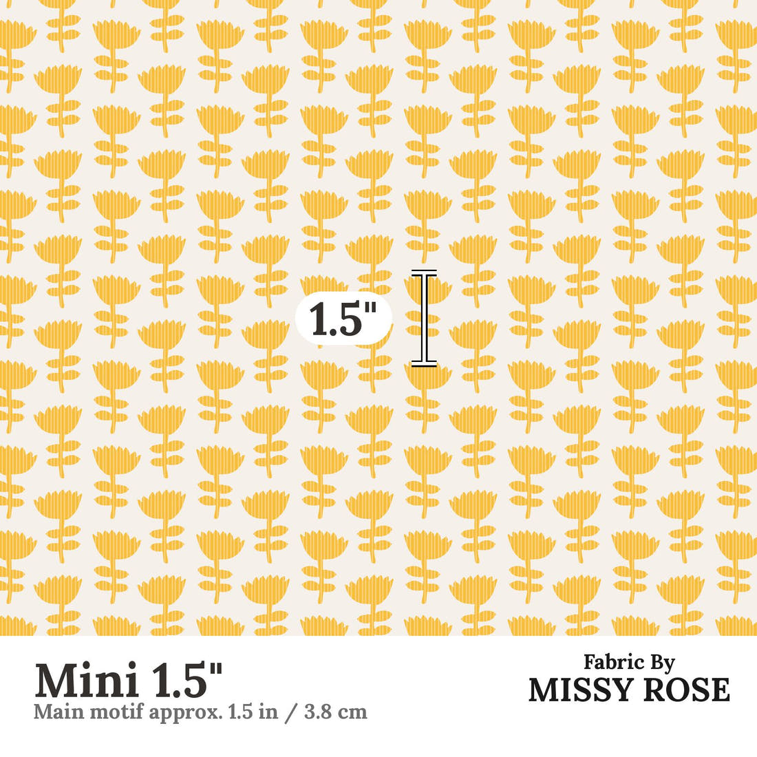 Kristina Forrest 238 Mini 1.5 inch print scale guide | Fabric by Missy Rose