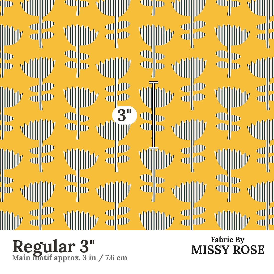 Kristina Forrest 239 Regular 3 inch print scale guide | Fabric by Missy Rose