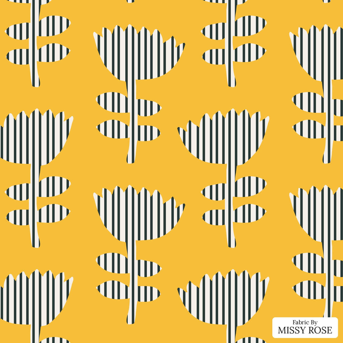 Kristina Forrest 239 - flat view of the print, zoom in for detail | Fabric by Missy Rose