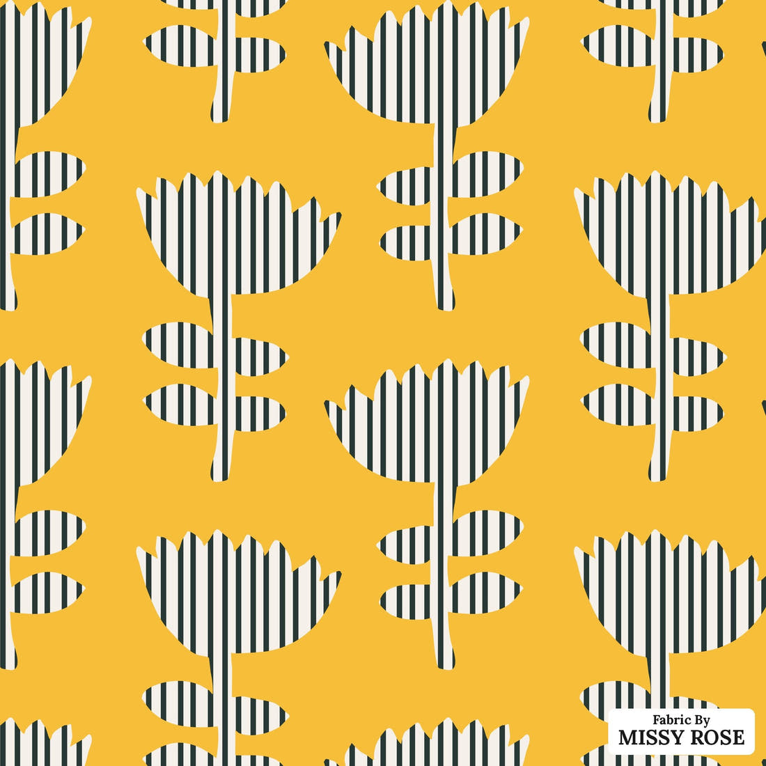 Kristina Forrest 239 - flat view of the print, zoom in for detail | Fabric by Missy Rose
