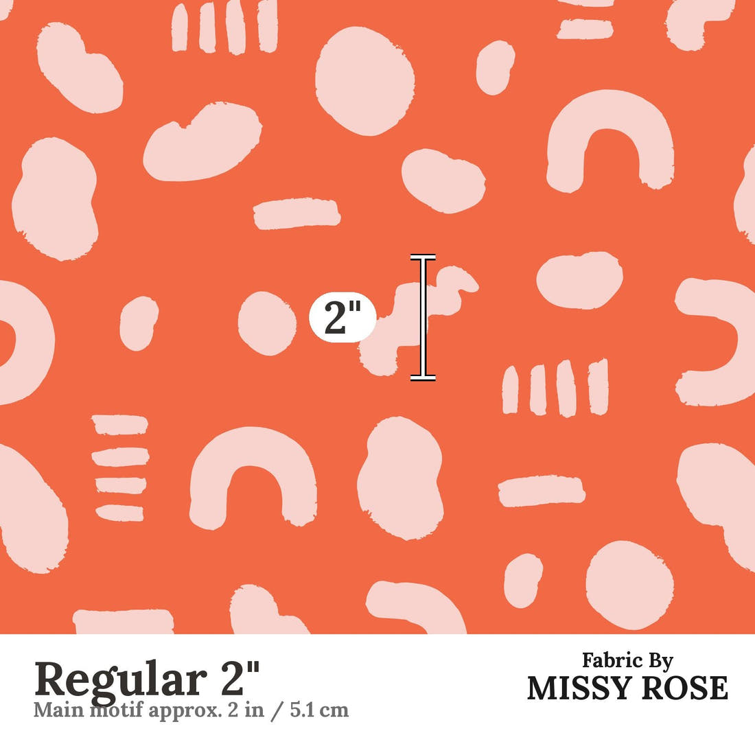 Kristina Forrest 24 Regular 2 inch print scale guide | Fabric by Missy Rose