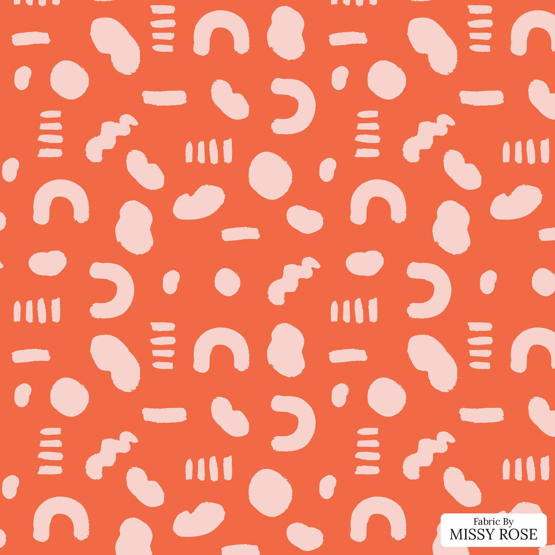 Kristina Forrest 24 - flat view of the print, zoom in for detail | Fabric by Missy Rose