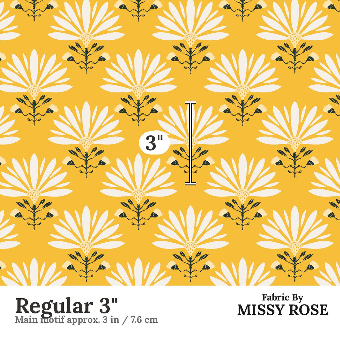 Kristina Forrest 240 Regular 3 inch print scale guide | Fabric by Missy Rose