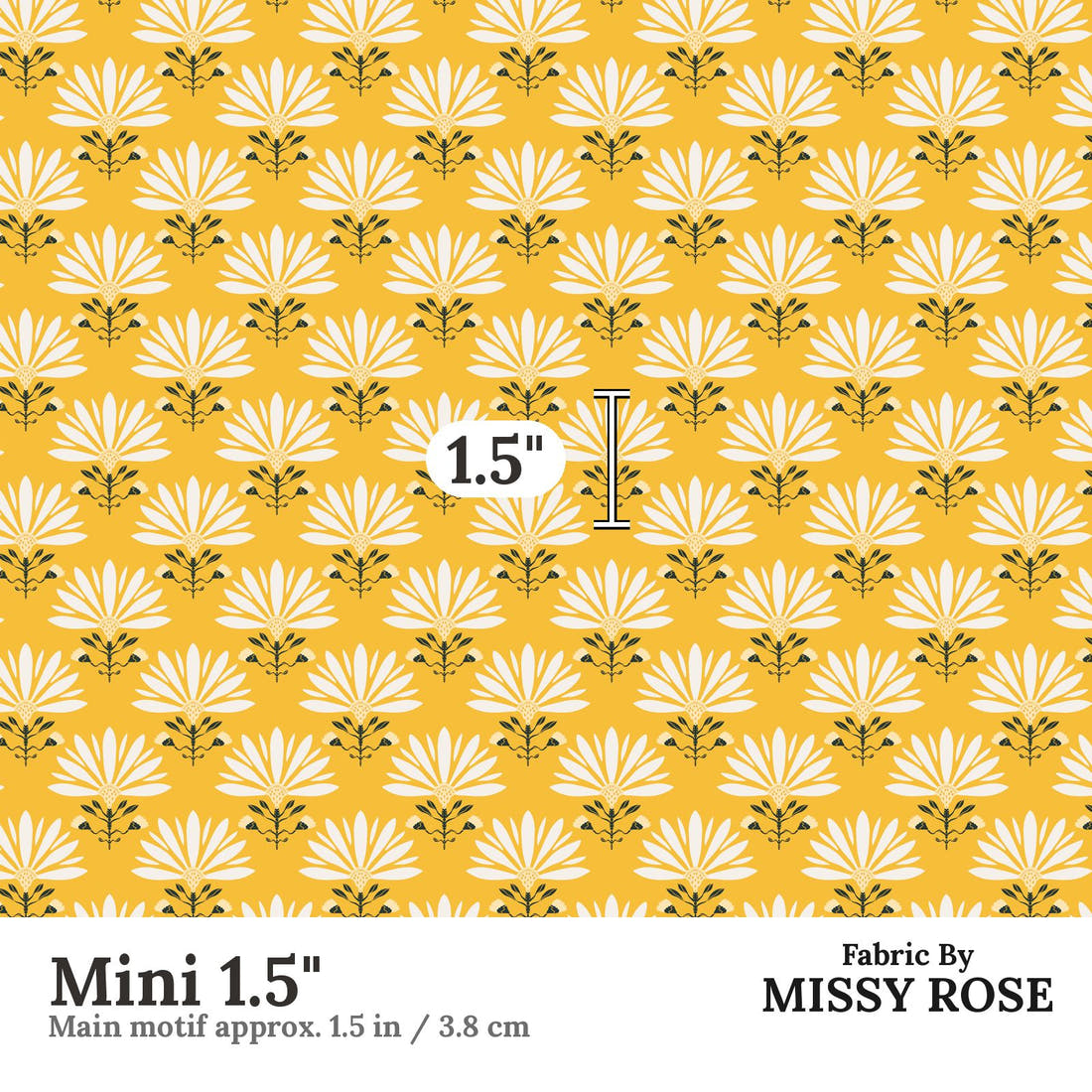 Kristina Forrest 240 Mini 1.5 inch print scale guide | Fabric by Missy Rose