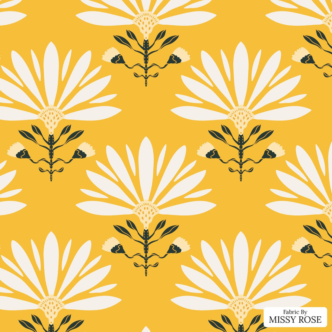 Kristina Forrest 240 - flat view of the print, zoom in for detail | Fabric by Missy Rose