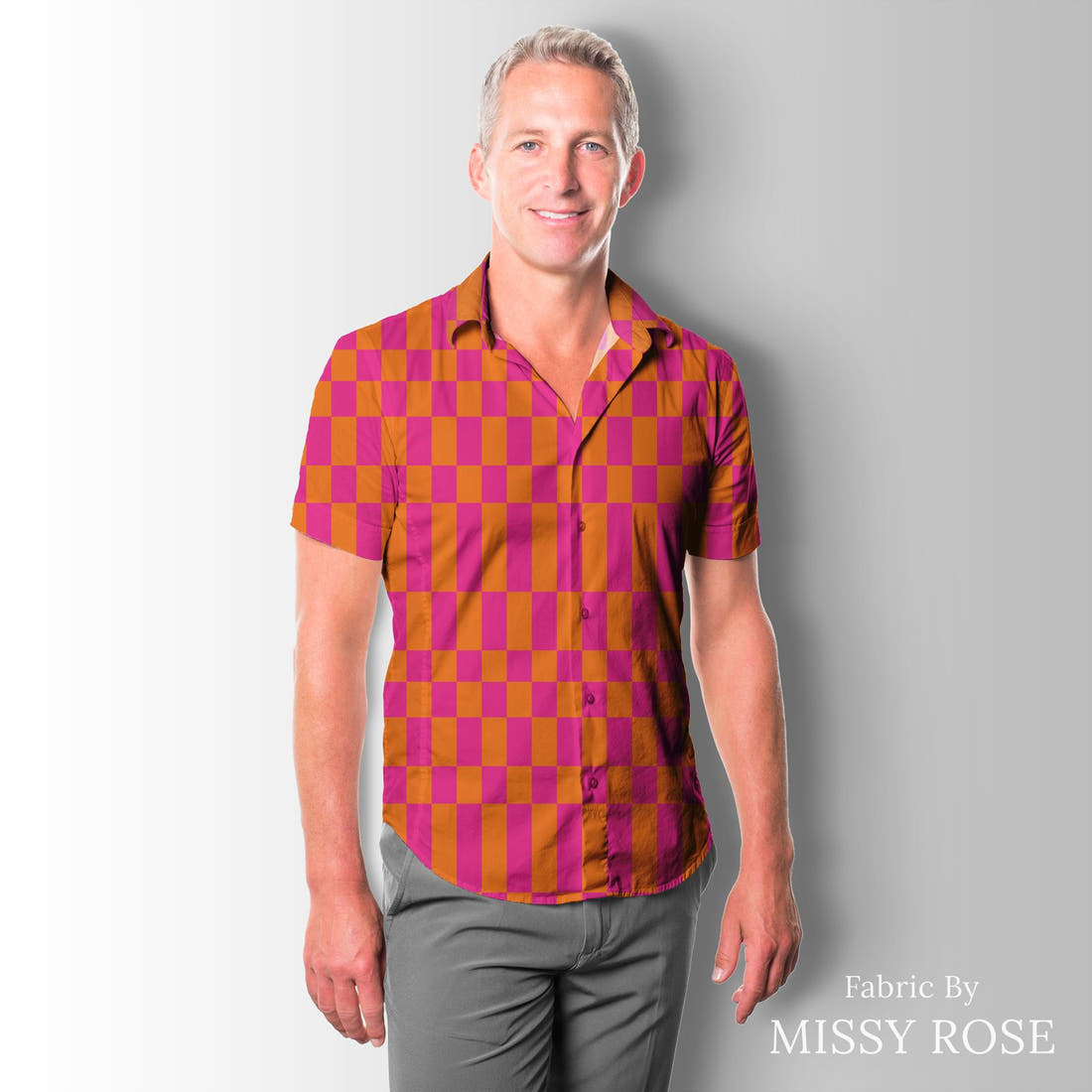 Kristina Forrest 241 sewn into a men's shirt - see how the print looks made up | Fabric by Missy Rose
