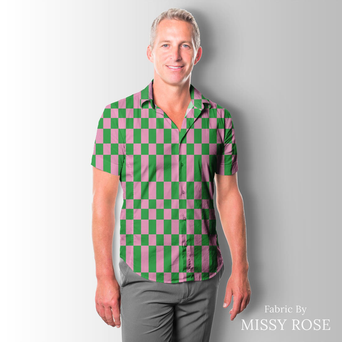 Kristina Forrest 242 sewn into a men's shirt - see how the print looks made up | Fabric by Missy Rose