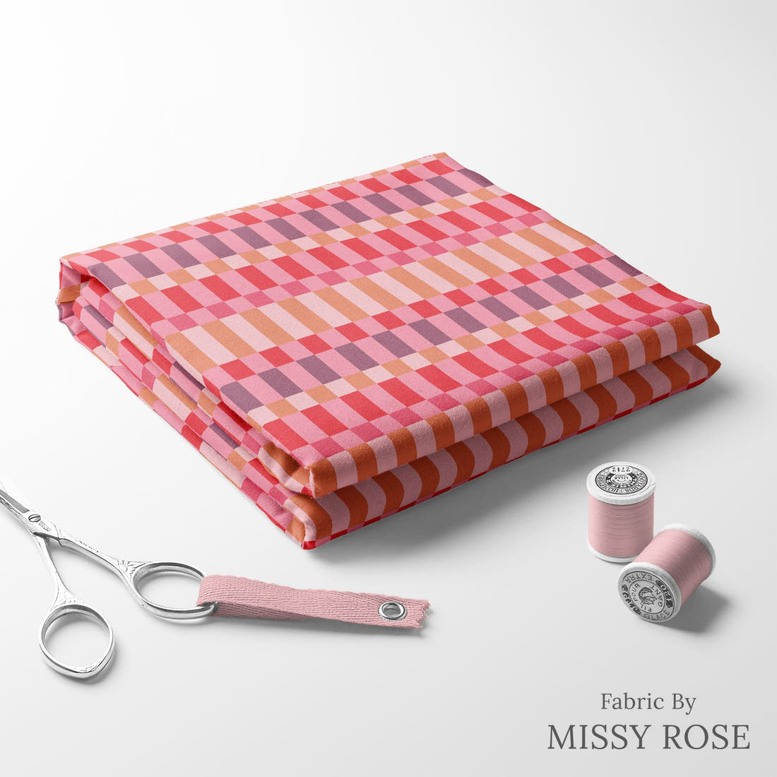 Kristina Forrest 243 folded fabric stack with matching thread - pre-order fabric Australia | Fabric by Missy Rose