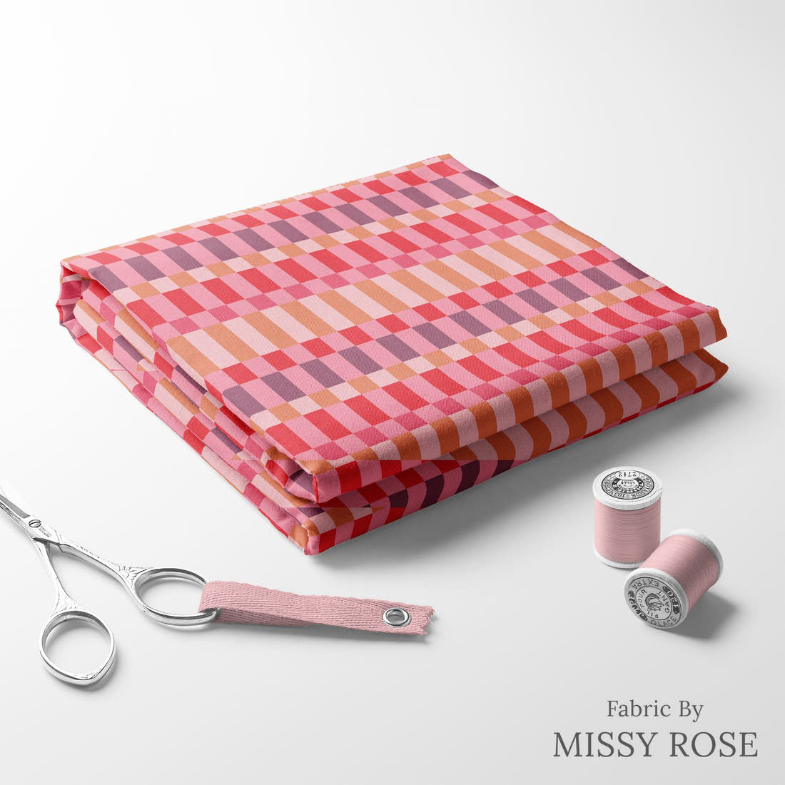 Kristina Forrest 243 folded fabric stack with matching thread - pre-order fabric Australia | Fabric by Missy Rose