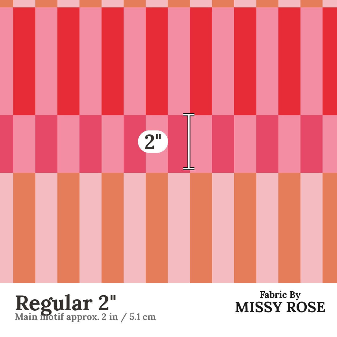 Kristina Forrest 243 Regular 2 inch print scale guide | Fabric by Missy Rose