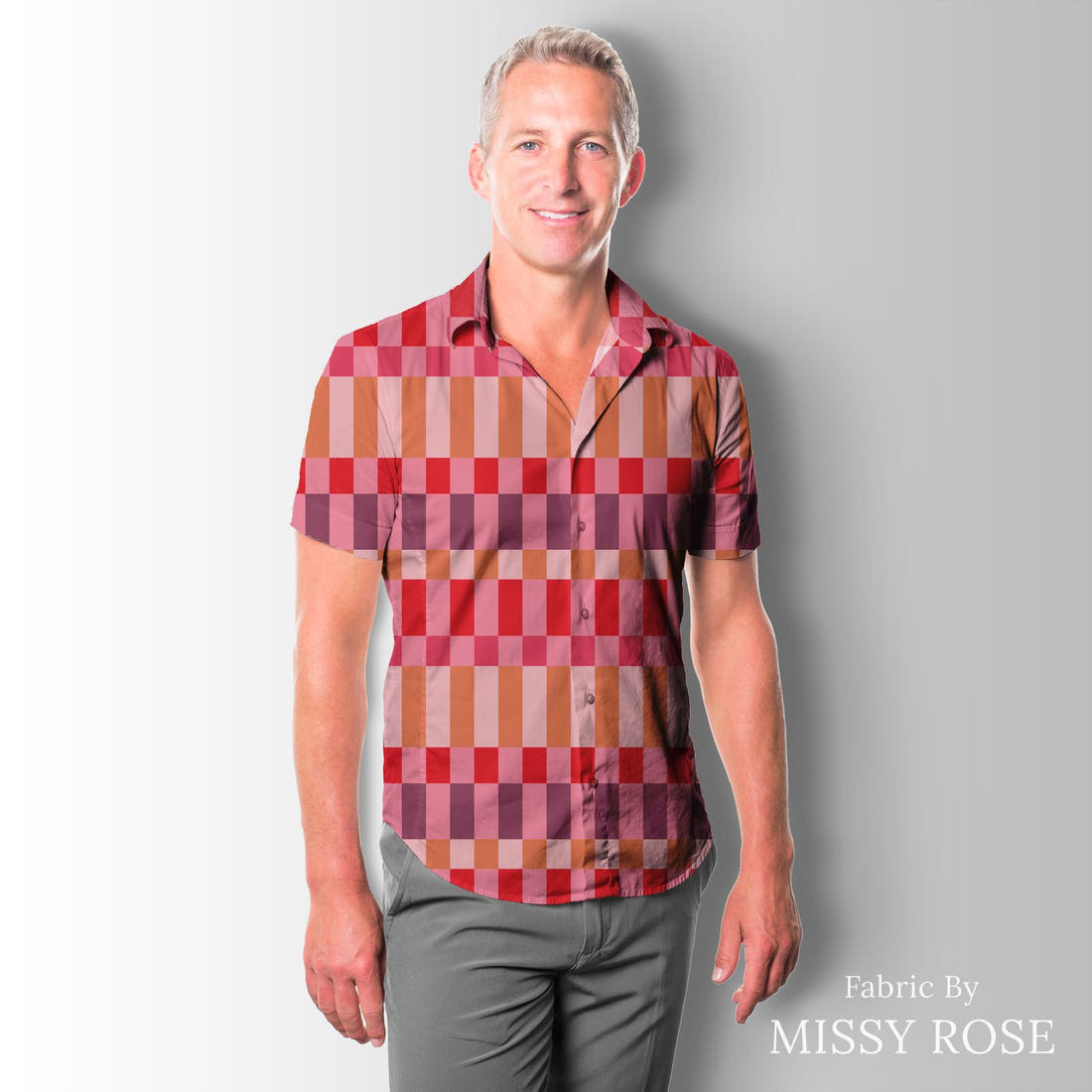 Kristina Forrest 243 sewn into a men's shirt - see how the print looks made up | Fabric by Missy Rose