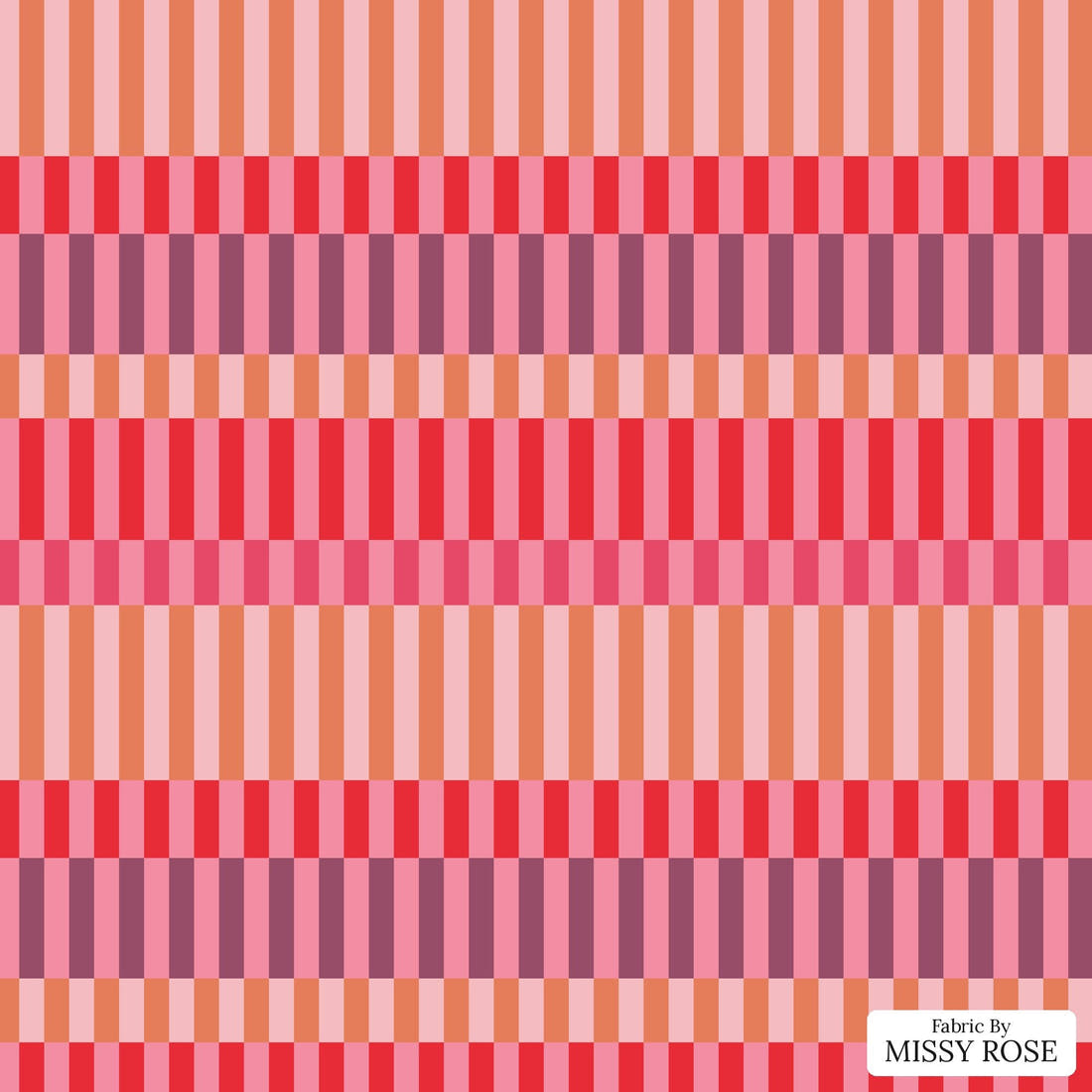 Kristina Forrest 243 - flat view of the print, zoom in for detail | Fabric by Missy Rose