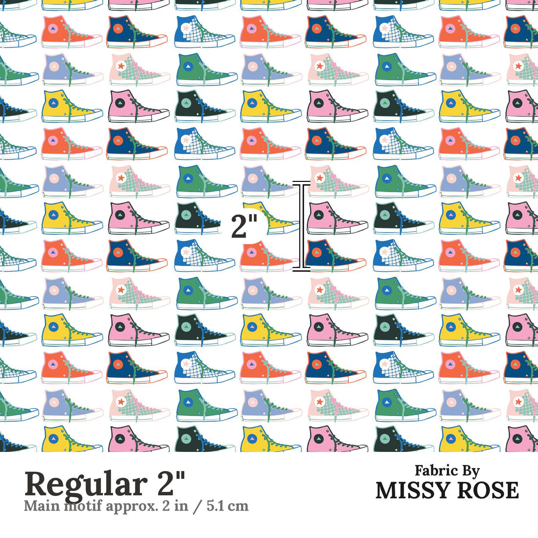 Kristina Forrest 244 Regular 2 inch print scale guide | Fabric by Missy Rose