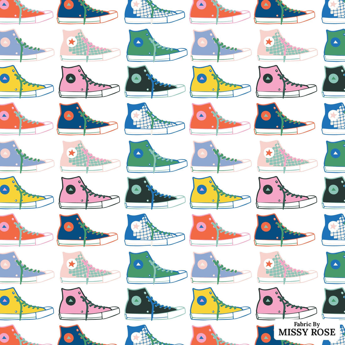 Kristina Forrest 244 - flat view of the print, zoom in for detail | Fabric by Missy Rose