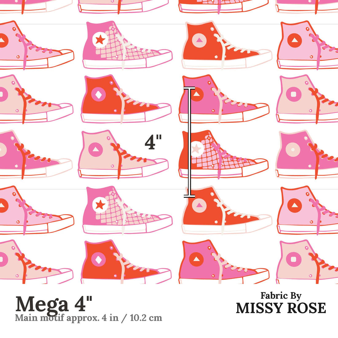 Kristina Forrest 247 Mega 4 inch print scale guide | Fabric by Missy Rose