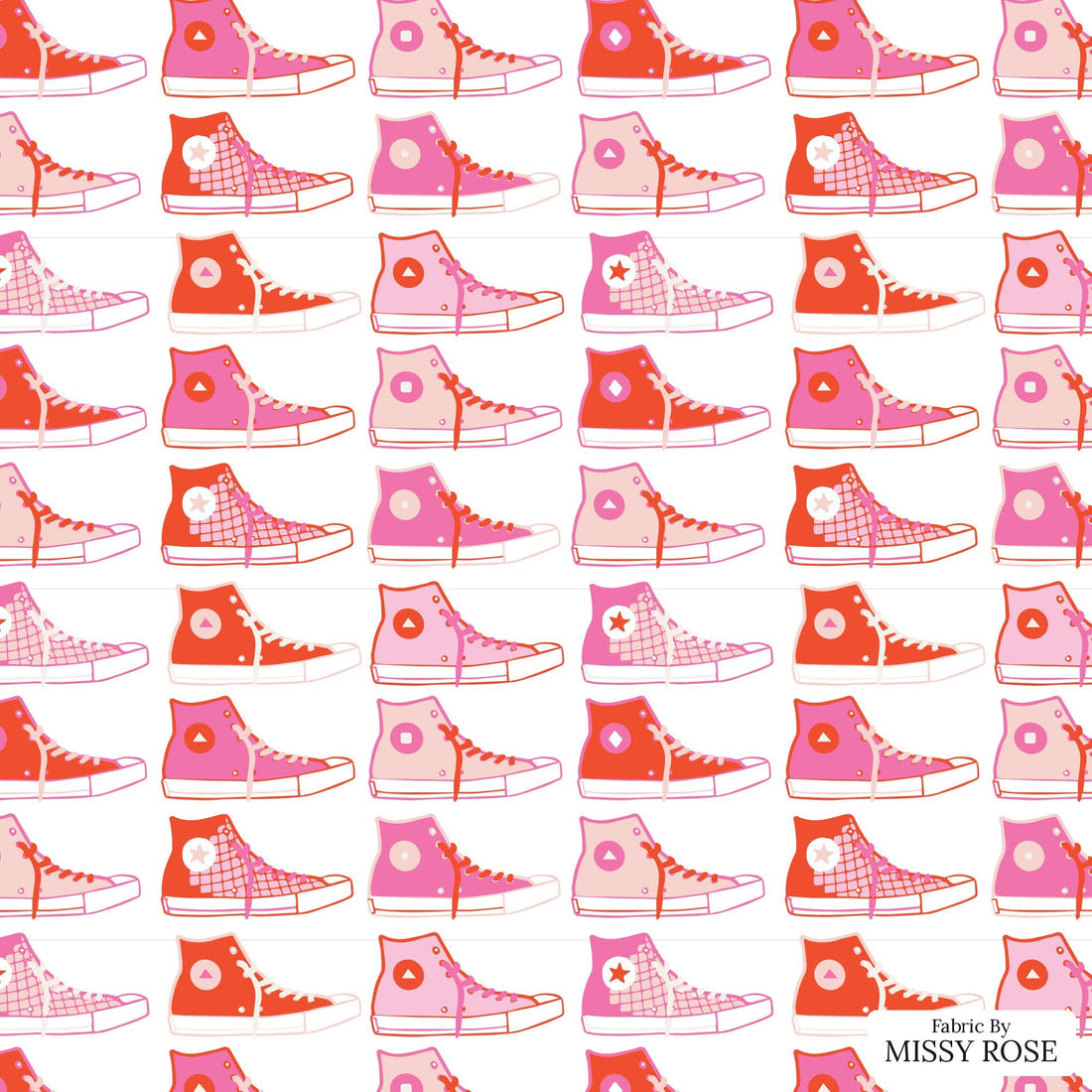 Kristina Forrest 247 - flat view of the print, zoom in for detail | Fabric by Missy Rose