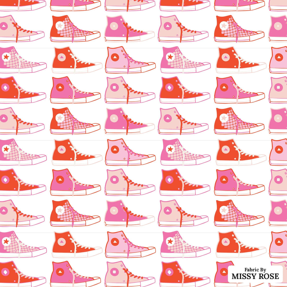 Kristina Forrest 247 - flat view of the print, zoom in for detail | Fabric by Missy Rose