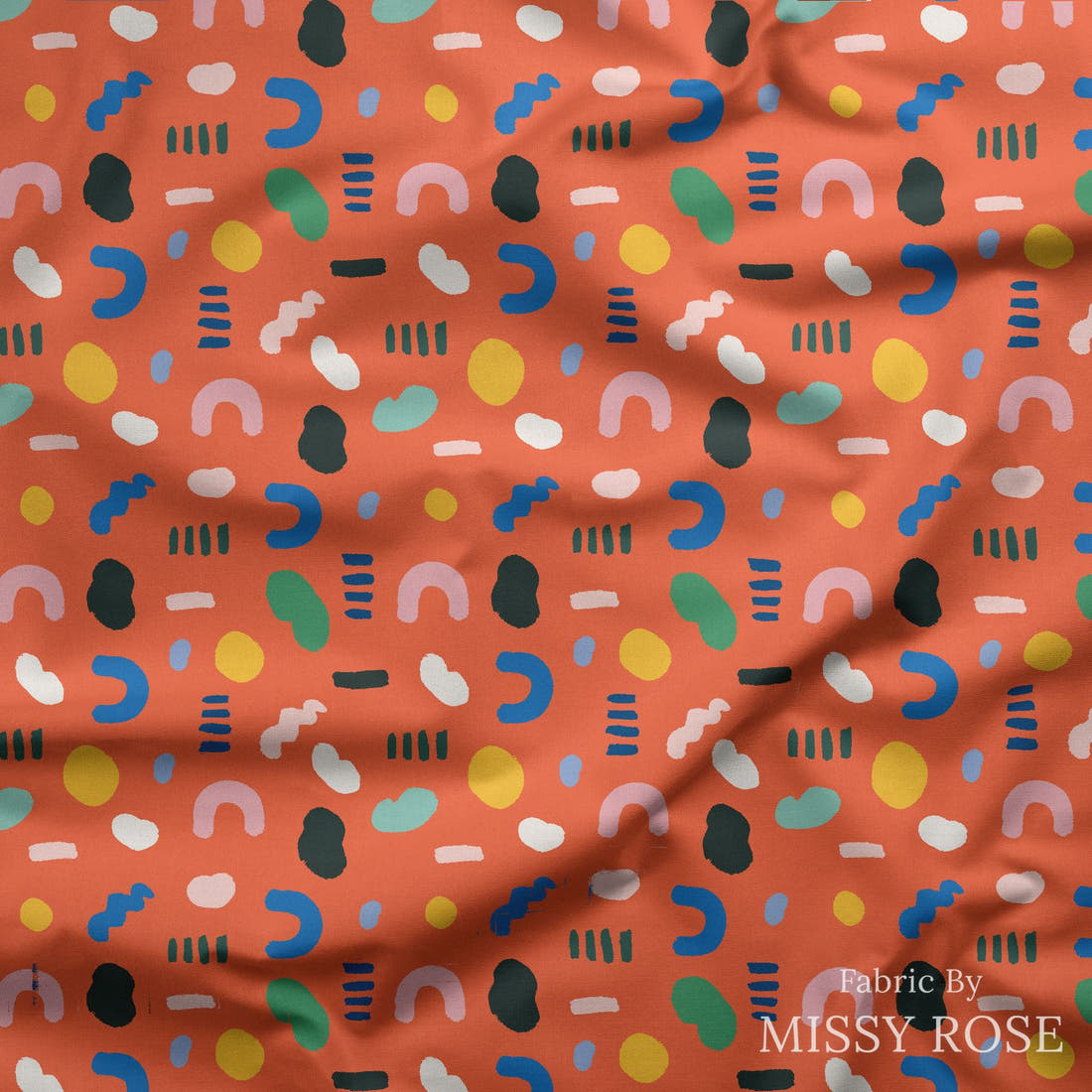 Kristina Forrest 248 draped fabric mockup - custom printed fabric by the metre | Fabric by Missy Rose