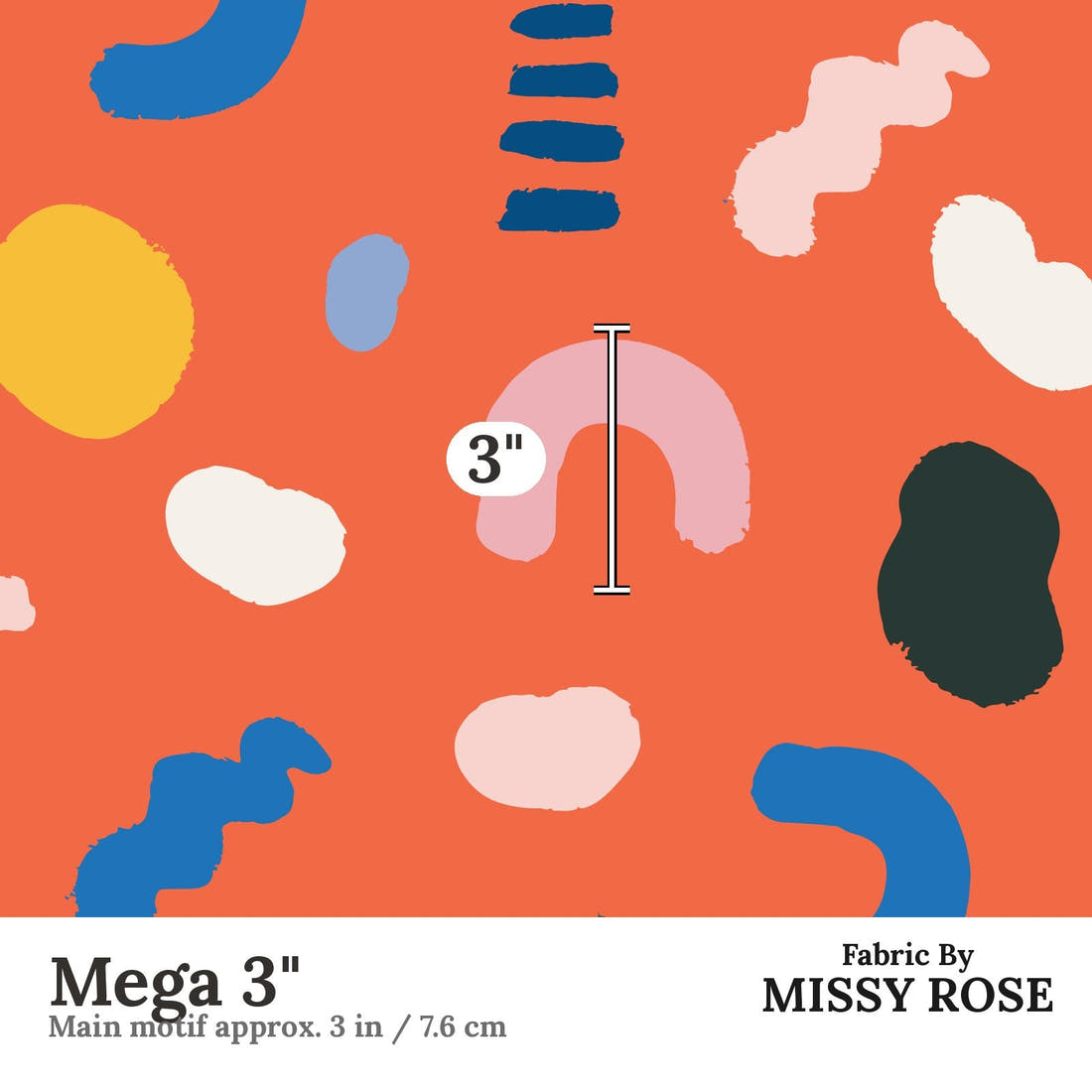 Kristina Forrest 248 Mega 3 inch print scale guide | Fabric by Missy Rose