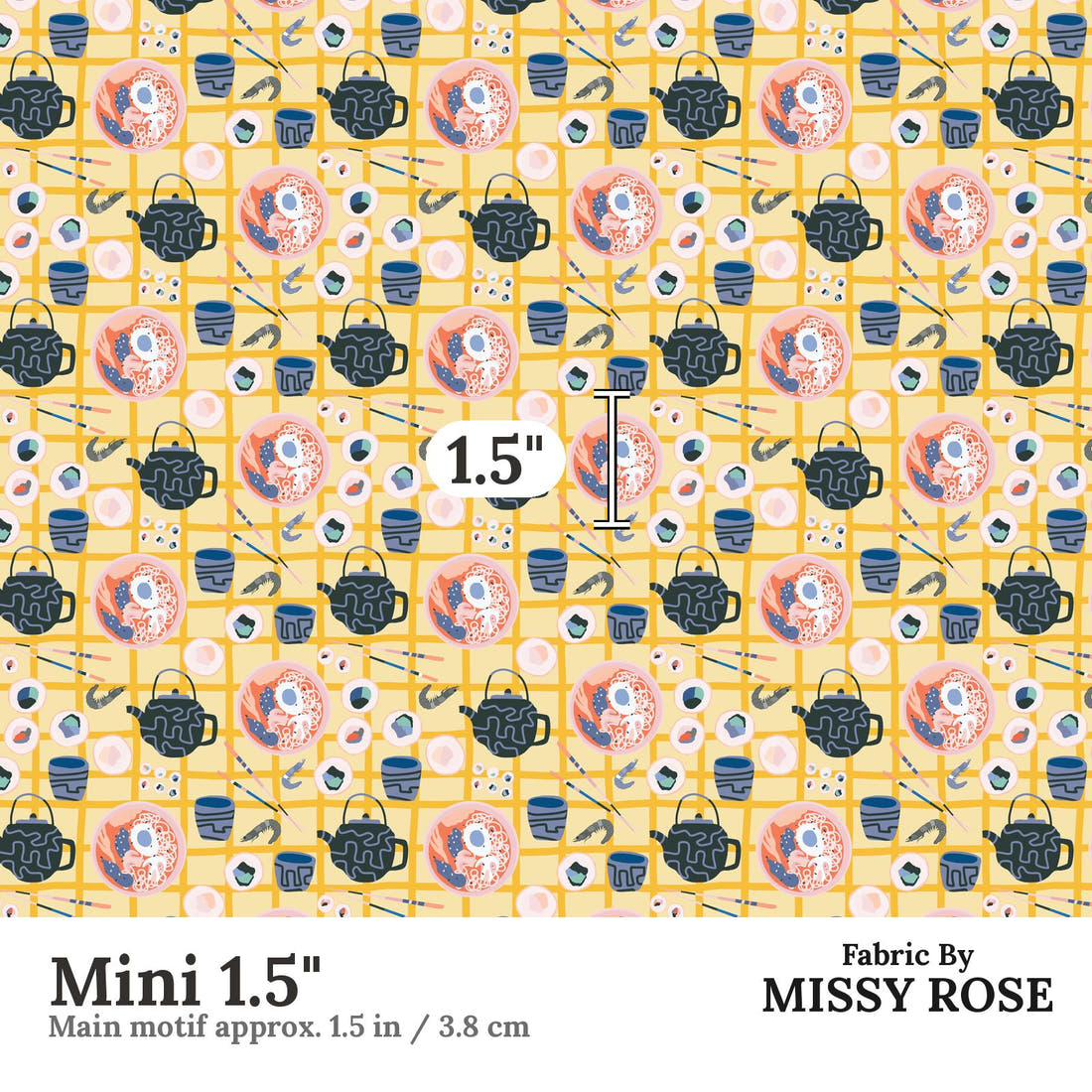 Kristina Forrest 249 Mini 1.5 inch print scale guide | Fabric by Missy Rose