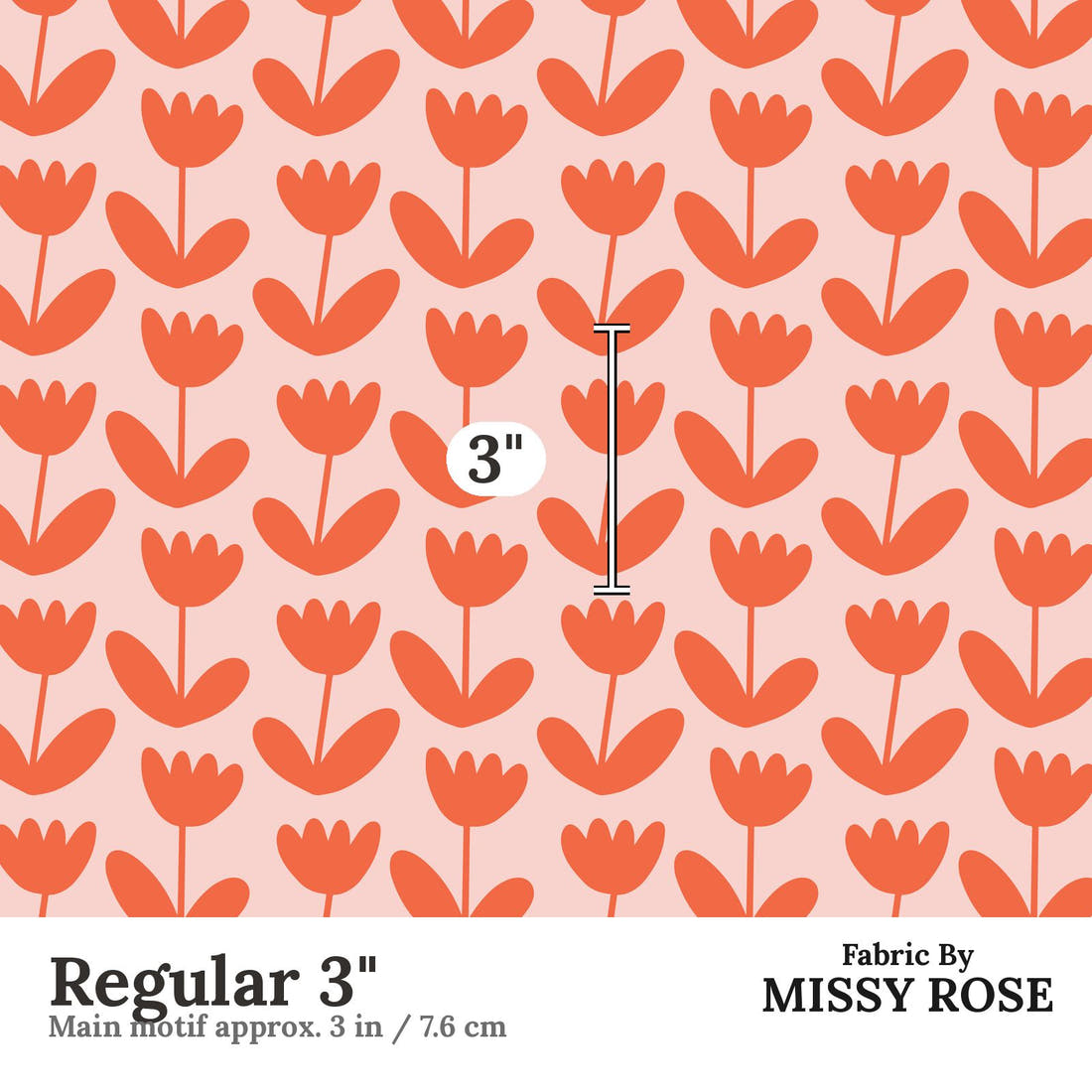 Kristina Forrest 25 Regular 3 inch print scale guide | Fabric by Missy Rose