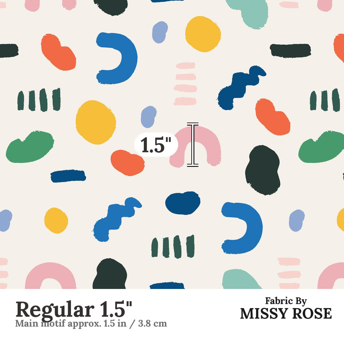 Kristina Forrest 250 Regular 1.5 inch print scale guide | Fabric by Missy Rose