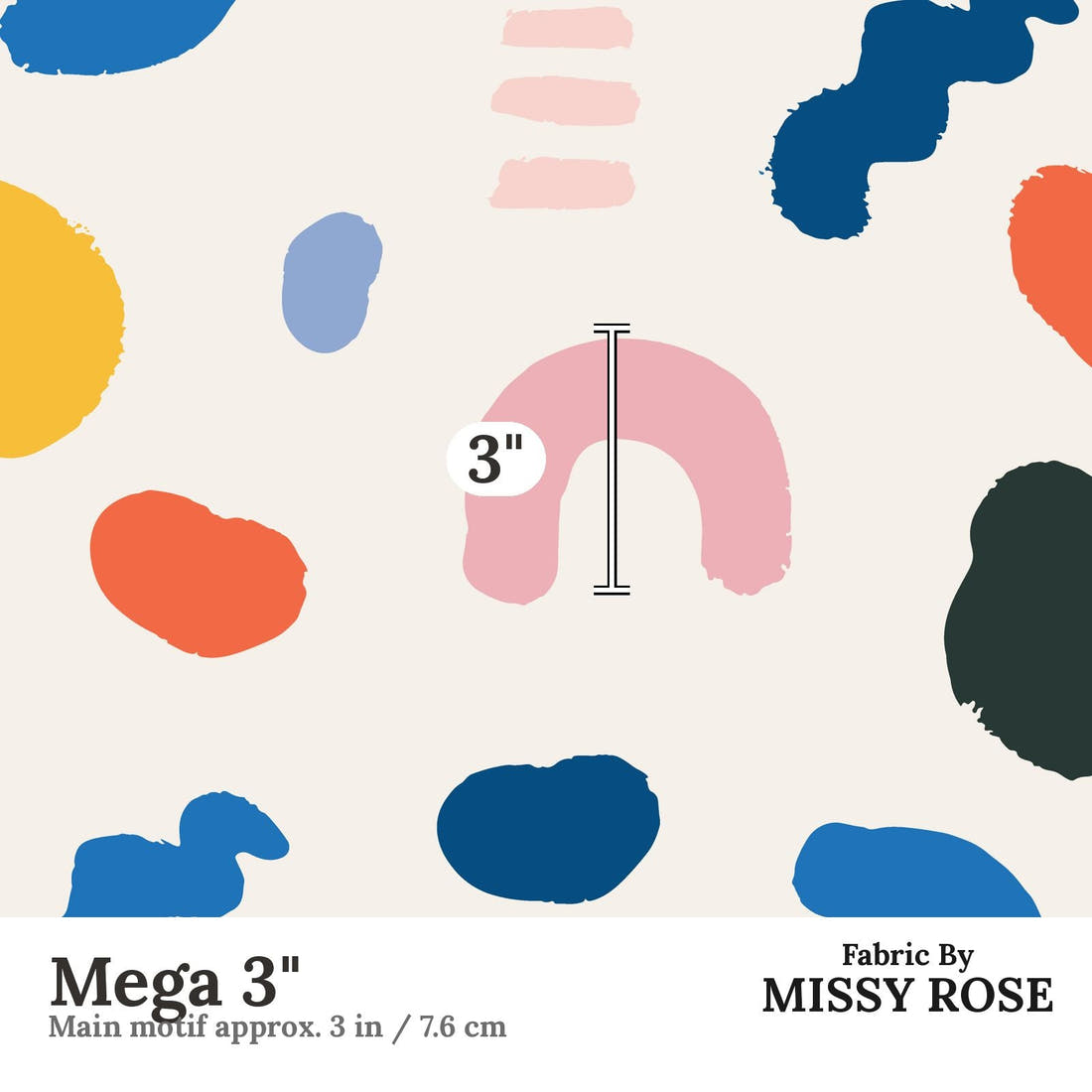 Kristina Forrest 250 Mega 3 inch print scale guide | Fabric by Missy Rose