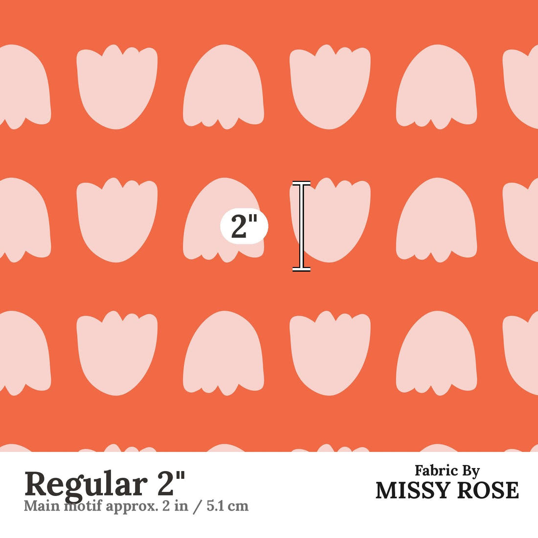 Kristina Forrest 26 Regular 2 inch print scale guide | Fabric by Missy Rose