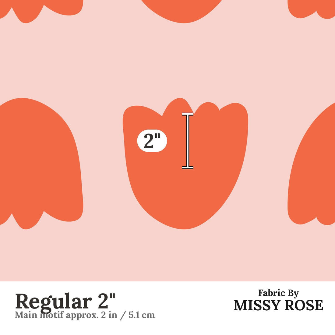 Kristina Forrest 27 Regular 2 inch print scale guide | Fabric by Missy Rose