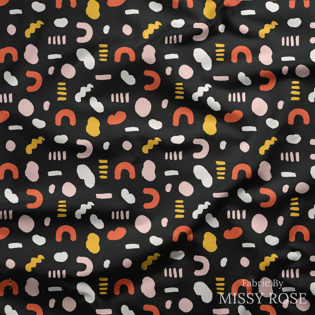 Kristina Forrest 29 draped fabric mockup - custom printed fabric by the metre | Fabric by Missy Rose
