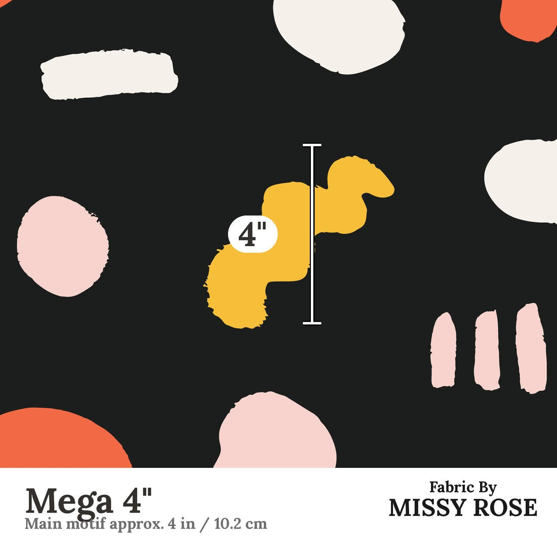 Kristina Forrest 29 Mega 4 inch print scale guide | Fabric by Missy Rose
