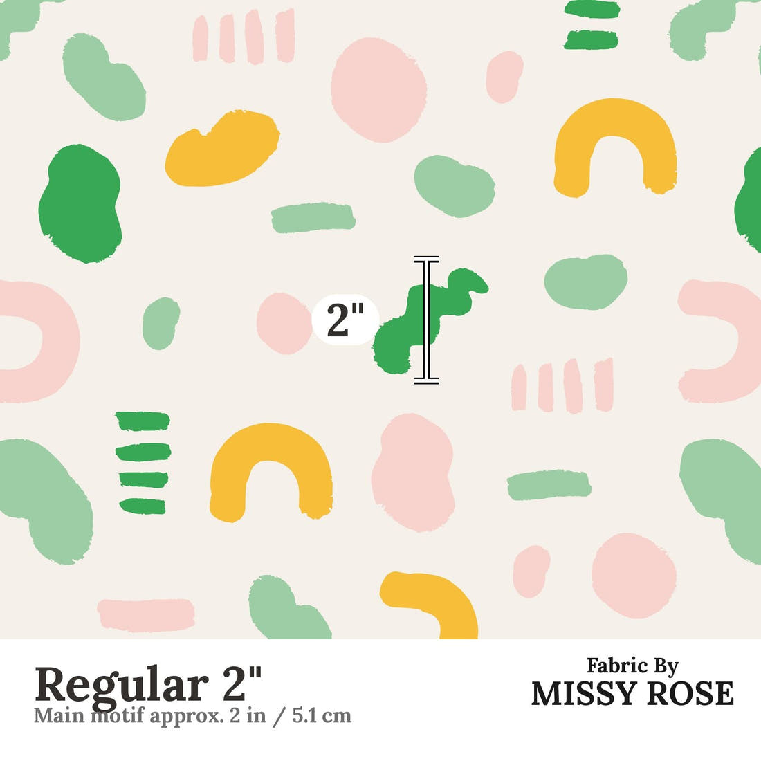 Kristina Forrest 30 Regular 2 inch print scale guide | Fabric by Missy Rose