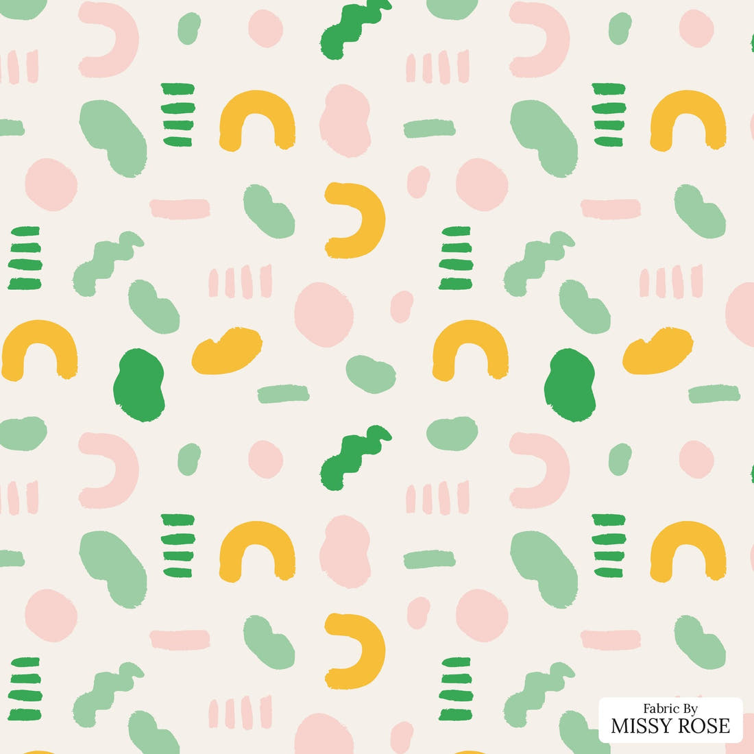 Kristina Forrest 30 - flat view of the print, zoom in for detail | Fabric by Missy Rose