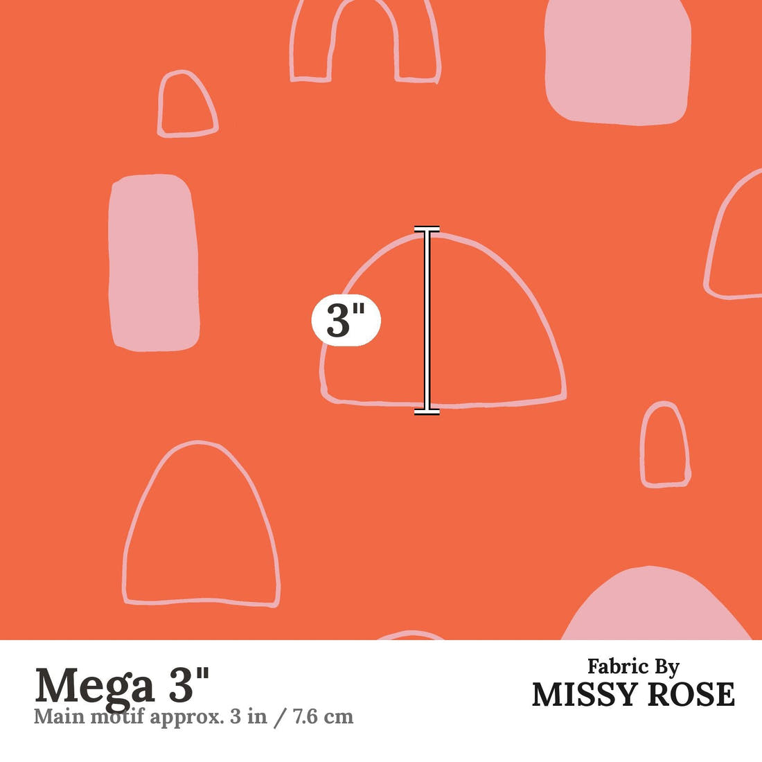 Kristina Forrest 31 Mega 3 inch print scale guide | Fabric by Missy Rose