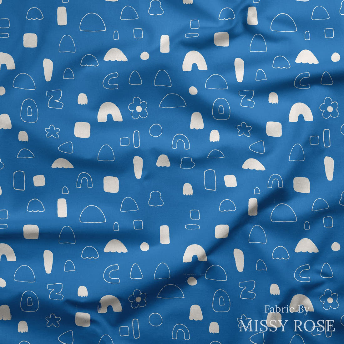 Kristina Forrest 32 draped fabric mockup - custom printed fabric by the metre | Fabric by Missy Rose