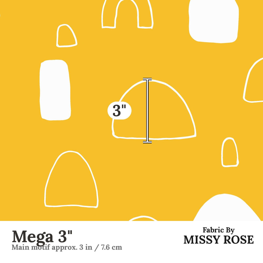 Kristina Forrest 33 Mega 3 inch print scale guide | Fabric by Missy Rose