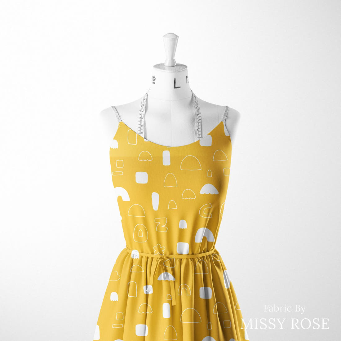 Kristina Forrest 33 sewn into a women's dress - see how the print looks made up | Fabric by Missy Rose