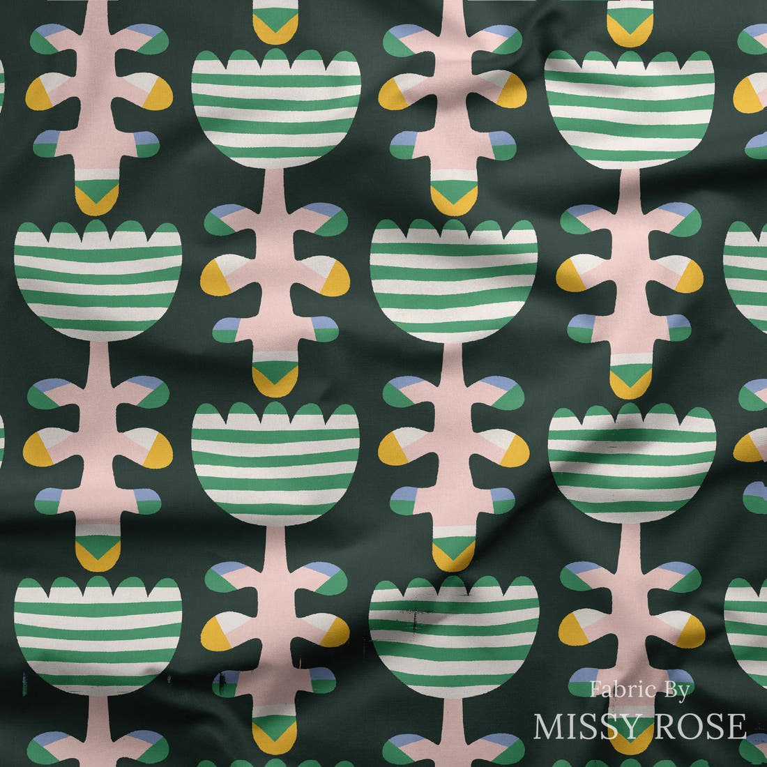 Kristina Forrest 34 draped fabric mockup - custom printed fabric by the metre | Fabric by Missy Rose