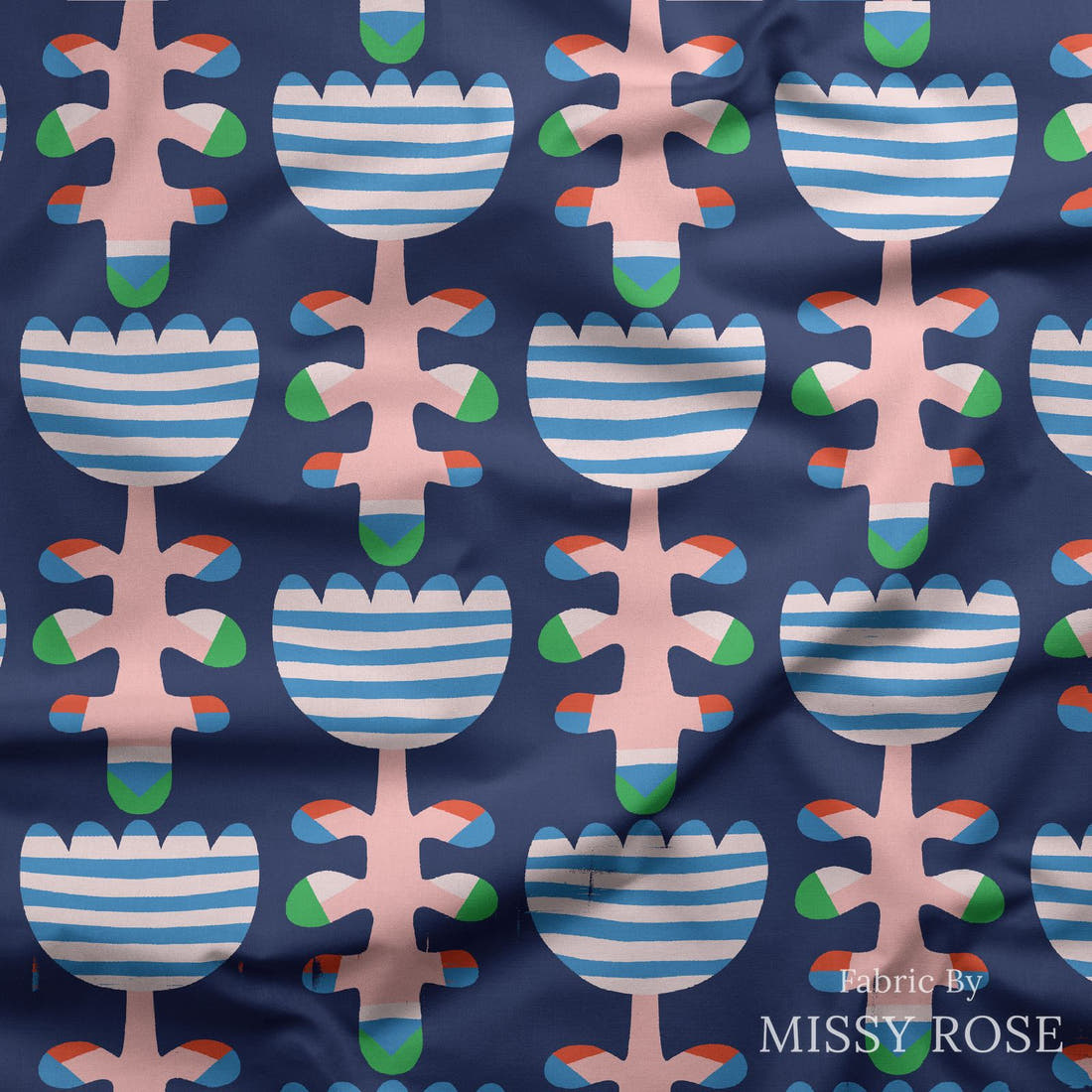 Kristina Forrest 35 draped fabric mockup - custom printed fabric by the metre | Fabric by Missy Rose