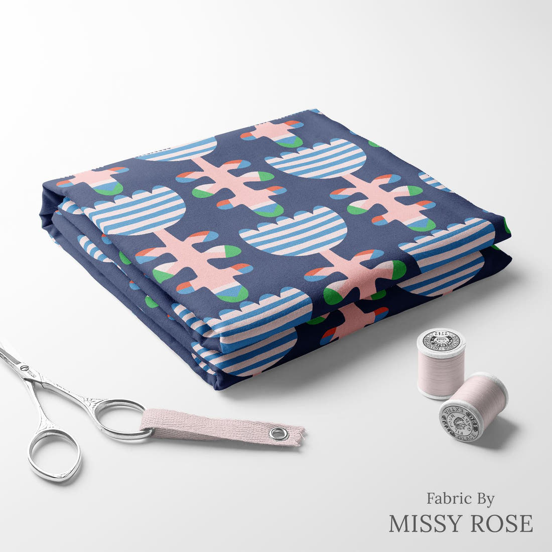 Kristina Forrest 35 folded fabric stack with matching thread - pre-order fabric Australia | Fabric by Missy Rose