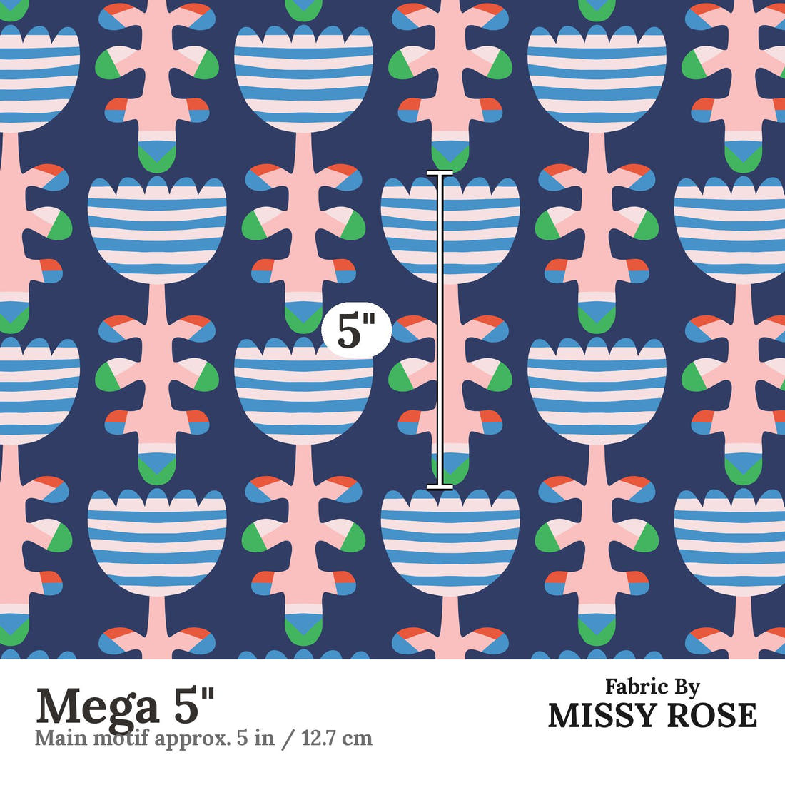 Kristina Forrest 35 Mega 5 inch print scale guide | Fabric by Missy Rose