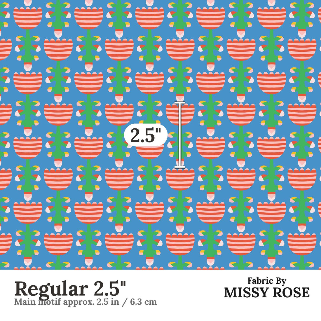 Kristina Forrest 36 Regular 2.5 inch print scale guide | Fabric by Missy Rose