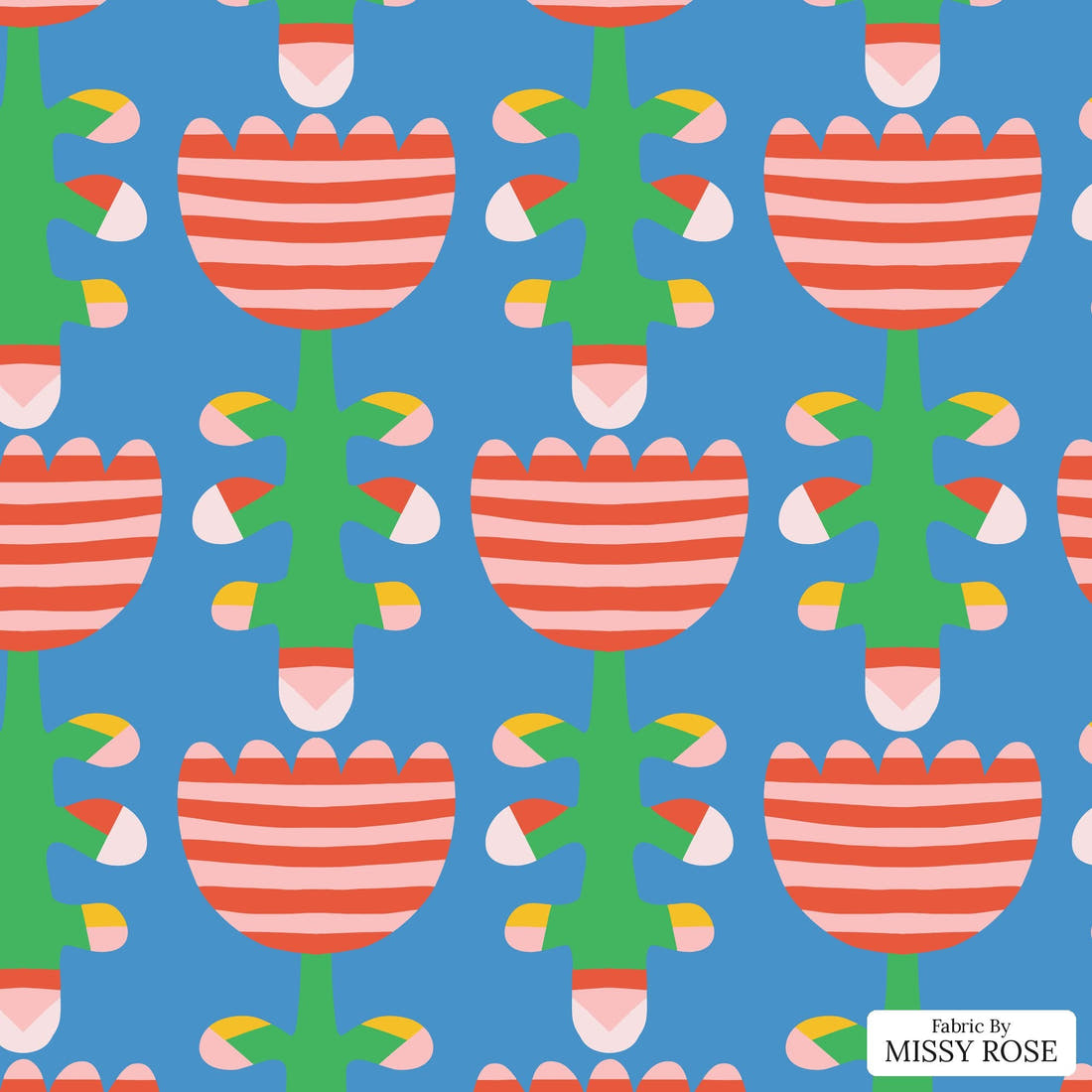 Kristina Forrest 36 - flat view of the print, zoom in for detail | Fabric by Missy Rose